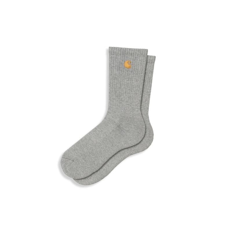 CARHARTT カーハート CHASE SOCKS Grey Heather / Gold ソックス I036747-00MXX