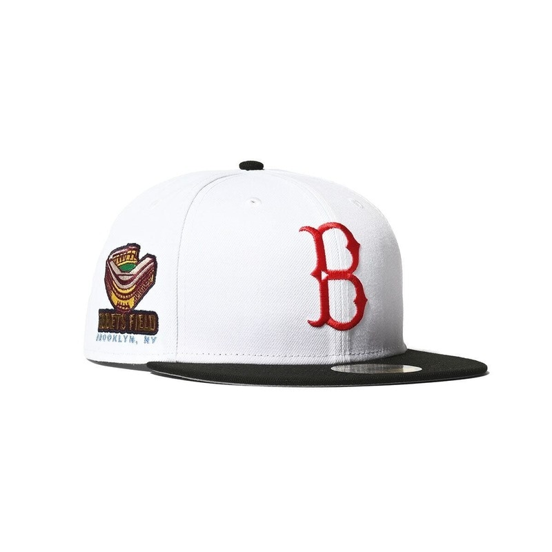 NEW ERA ニューエラ BROOKLYN DODGERS 59FIFTY WHITE/BLACK キャップ 70830477