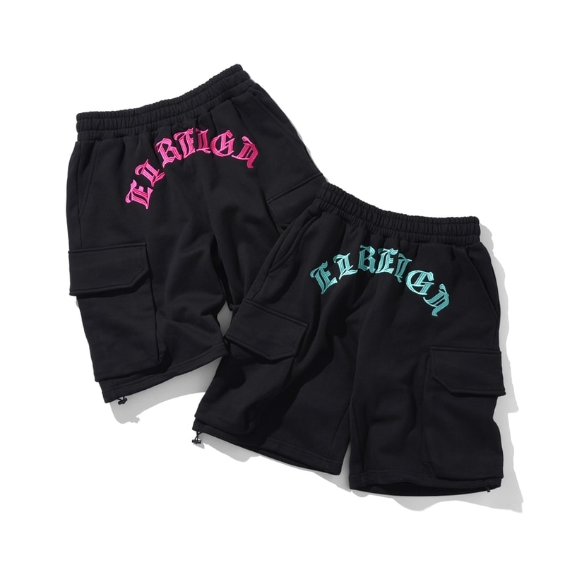 ミリタリー ハーフパンツ | EL REIGN エルレイン REVENGE” THE WORLD IS YOURS SWEAT CARGO SHORTS カーゴショーツ EL26SS-009