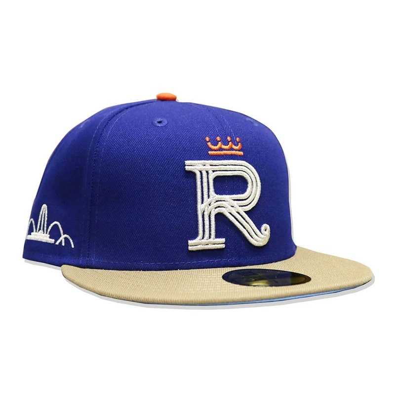 NEW ERA ニューエラ KANSAS CITY ROYALS CO FOUNTAIN CITY 59FIFTY DARK ROYAL/KHAKI kyappu  70978330