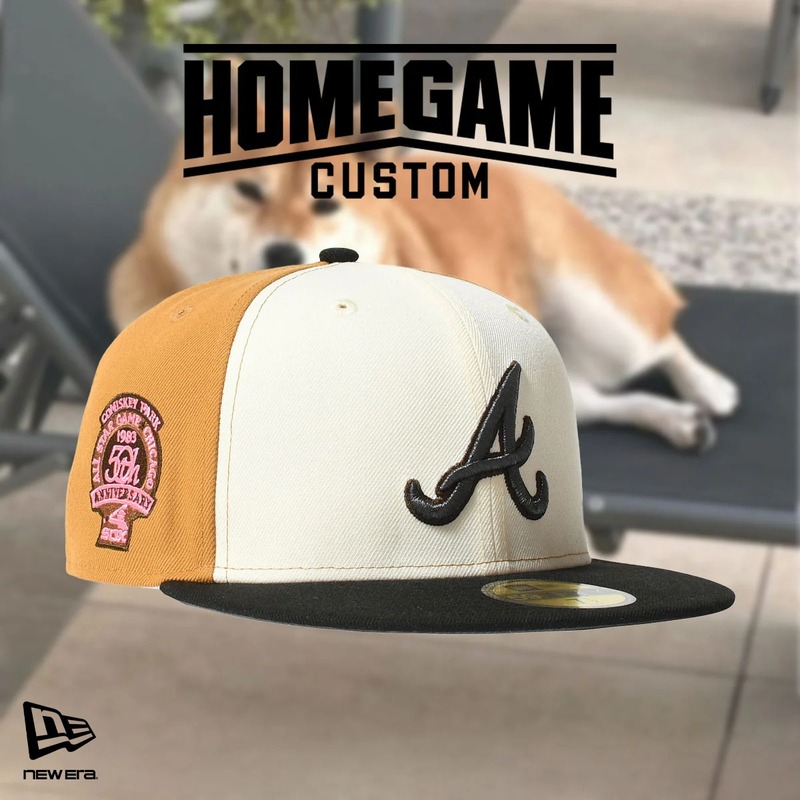 NEW ERA ニューエラ ATLANTA BRAVES CO CWS 1983 COMISKEY PARK 59FIFTY PANAMA TAN/BLK キャップ 71024205