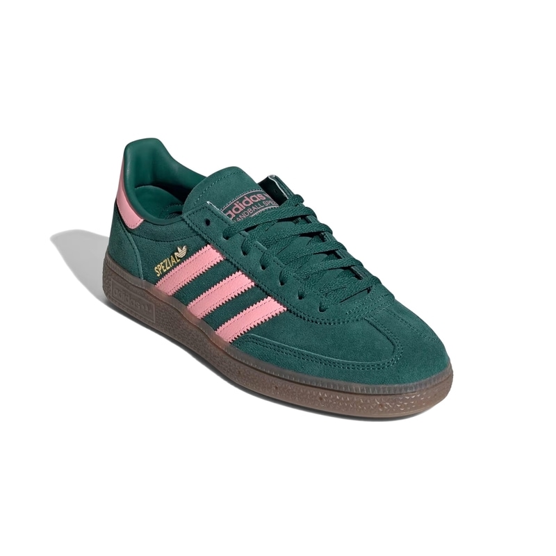 adidas アディダス HANDBALL SPEZIAL W ｶﾚｯｼﾞｸﾞﾘｰﾝ/ﾋﾟﾝｸｽﾊﾟｰｸ スニーカー IH1496