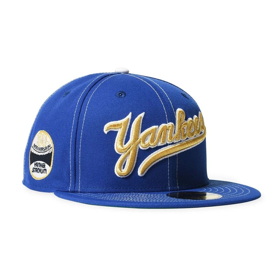 NEW ERA ニューエラ NEW YORK YANKEES CO 50TH ANNIV WORLD LOGO 59FIFTY MJBLUE キャップ 71037333