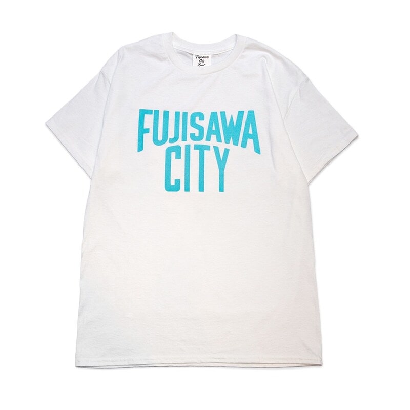  FUJISAWA CITY フジサワシティ LOGO TEE WHITE×LIGHT BLUE 半袖Tシャツ
