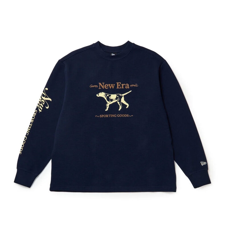 NEW ERA ニューエラ OD WAFFLE LS TEE TAKAYUKI OHASHI NAVY 長袖Tシャツ 15171737