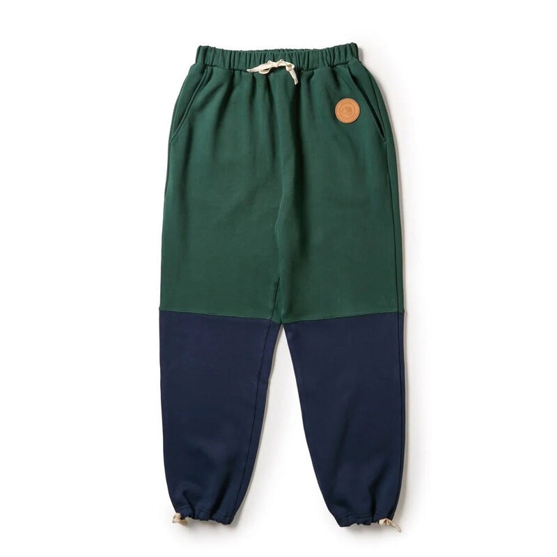 スウェット ロングパンツ | NEW ERA ニューエラ OD 2TONE SWEAT PANTS TAKAYUKI OHASHI PATCH GREEN NAVY スウェットパンツ 15171734