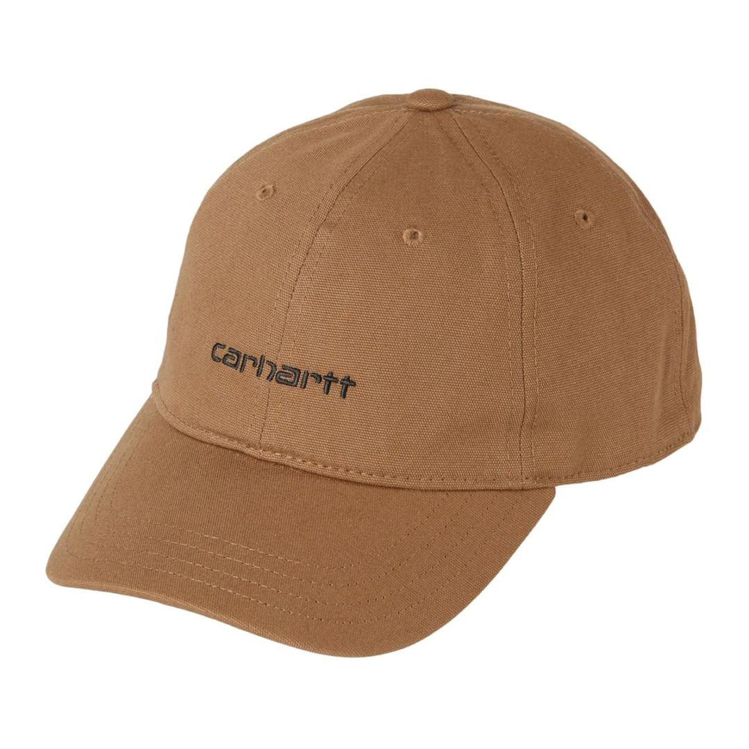 CARHARTT WIP カーハート ワークインプログレス Canvas Script Cap WIP H Brown / Black キャップ I028876-3YYXX