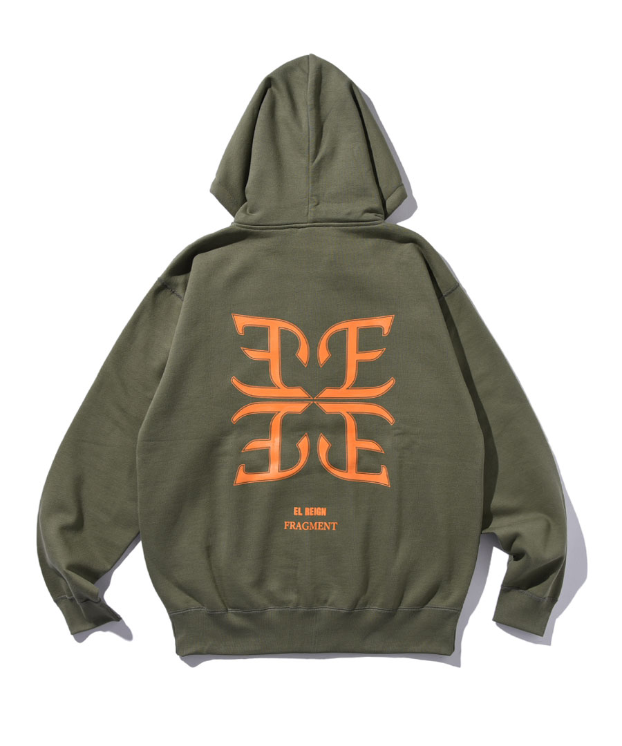 EL REIGN エルレイン FRAGMENT LOGO ZIP HOODIE ジップアップパーカー  