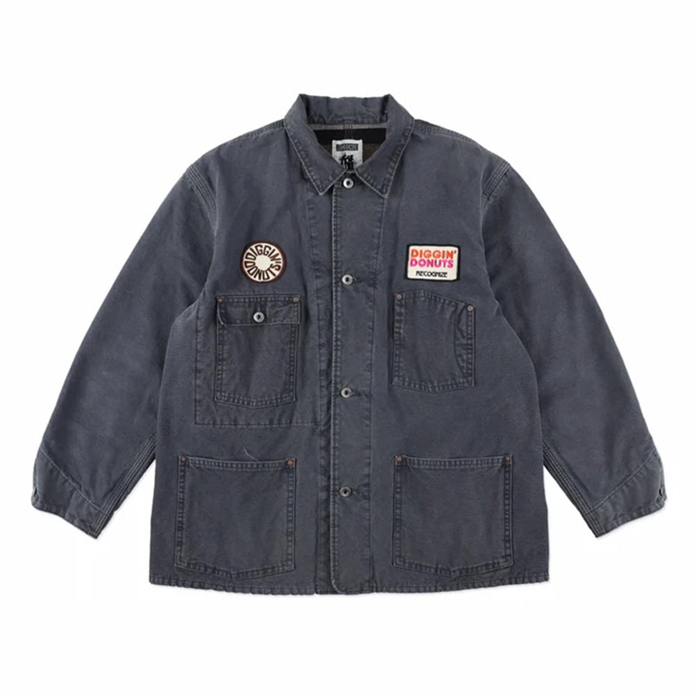 RECOGNIZE レコナイズ DIGGIN DONUTS DUCK COVERALL AGED ワークシャツの通販 ラファイエット