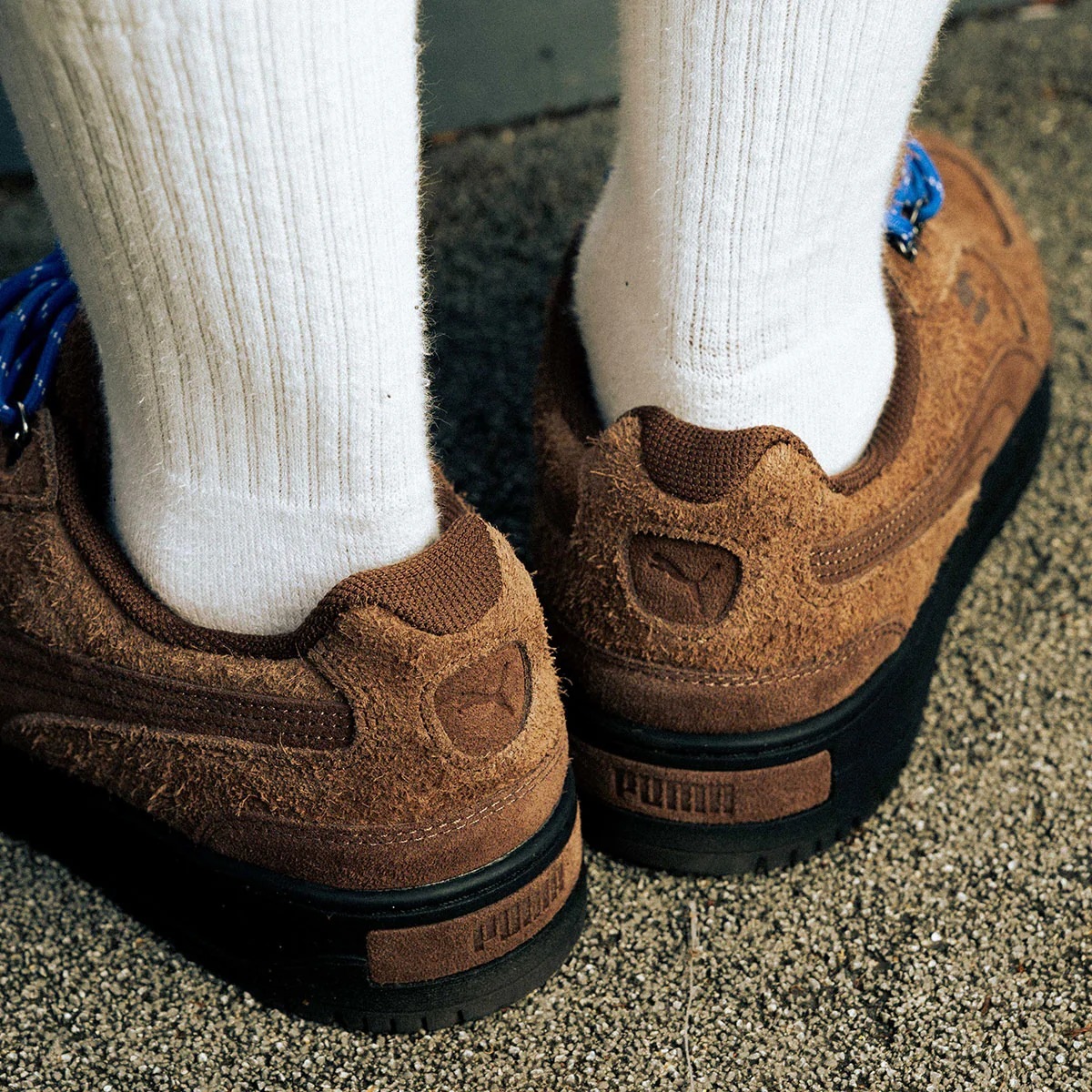 S383PUMAプーマMONTAPON LUXE353671-03レアモデル PUMA プーマ PALERMO ALPINO FUZZY CHESTNUT BROWN-MOUNTAIN BLUE