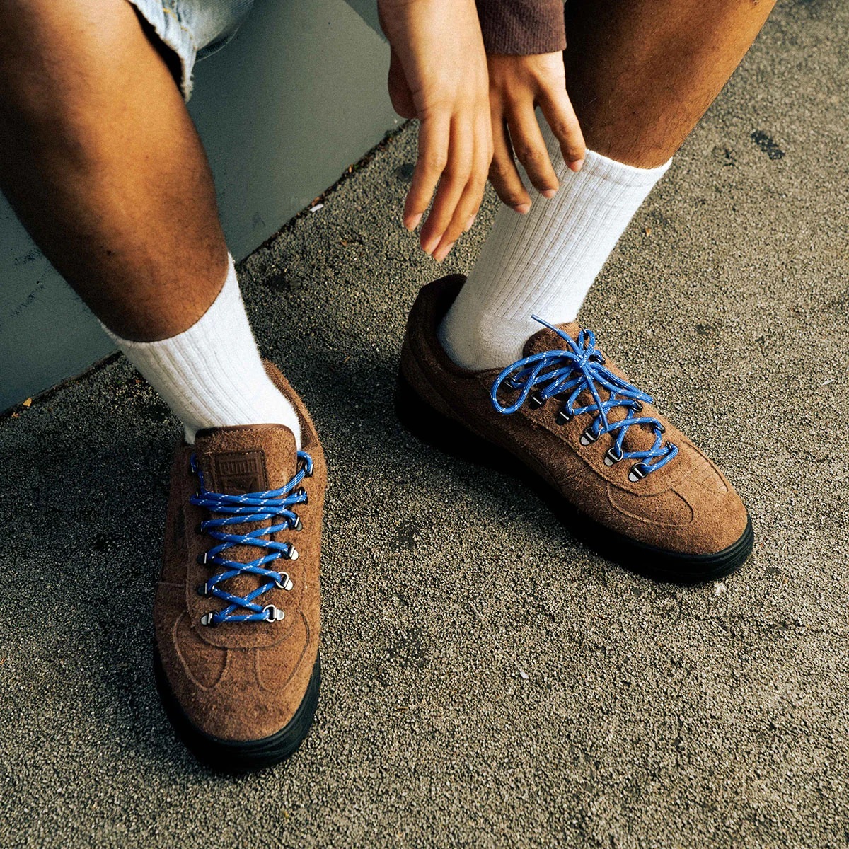 S383PUMAプーマMONTAPON LUXE353671-03レアモデル PUMA プーマ PALERMO ALPINO FUZZY CHESTNUT BROWN-MOUNTAIN BLUE