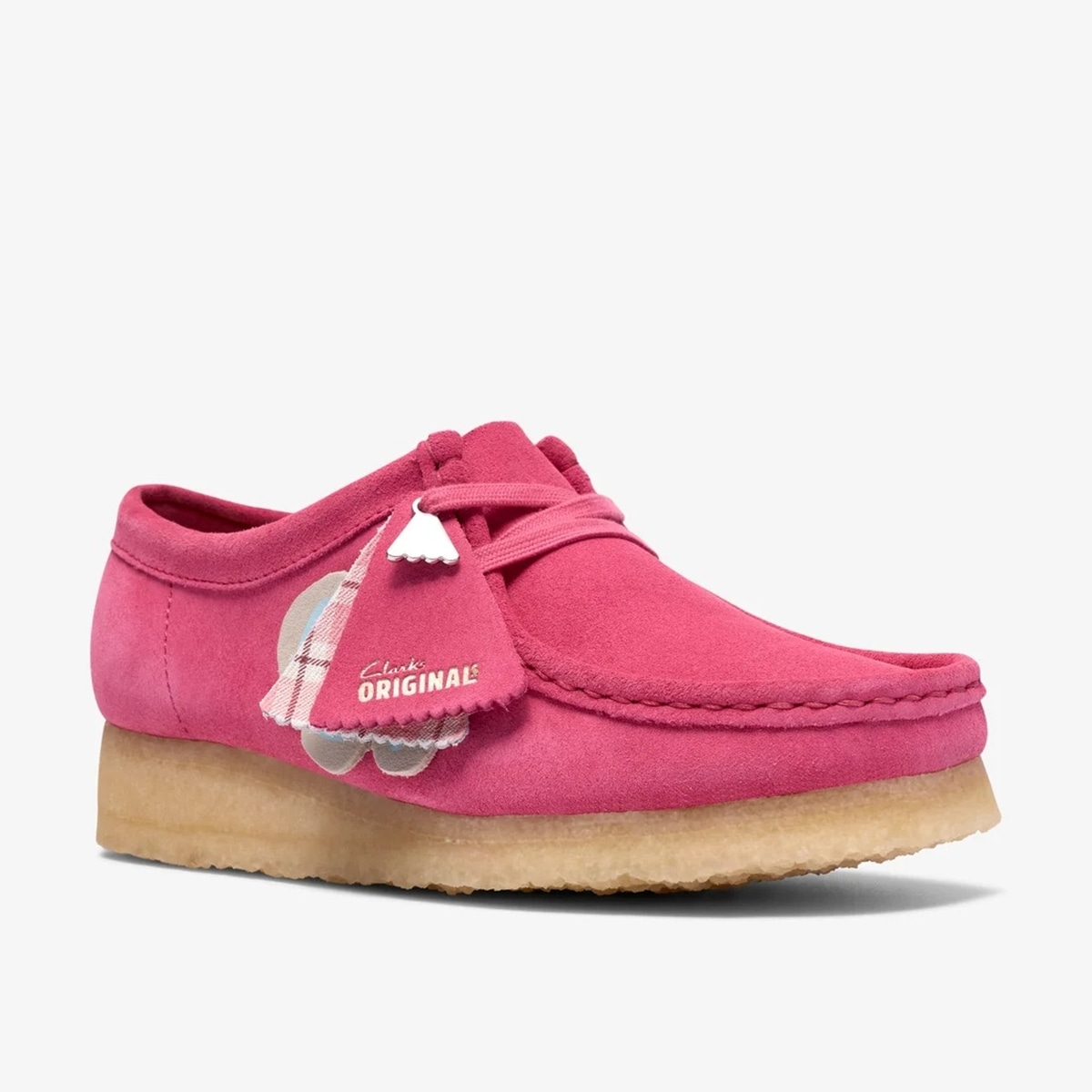 Clarks クラークス Wallabee. Pink Interest スニーカー 26186511の
