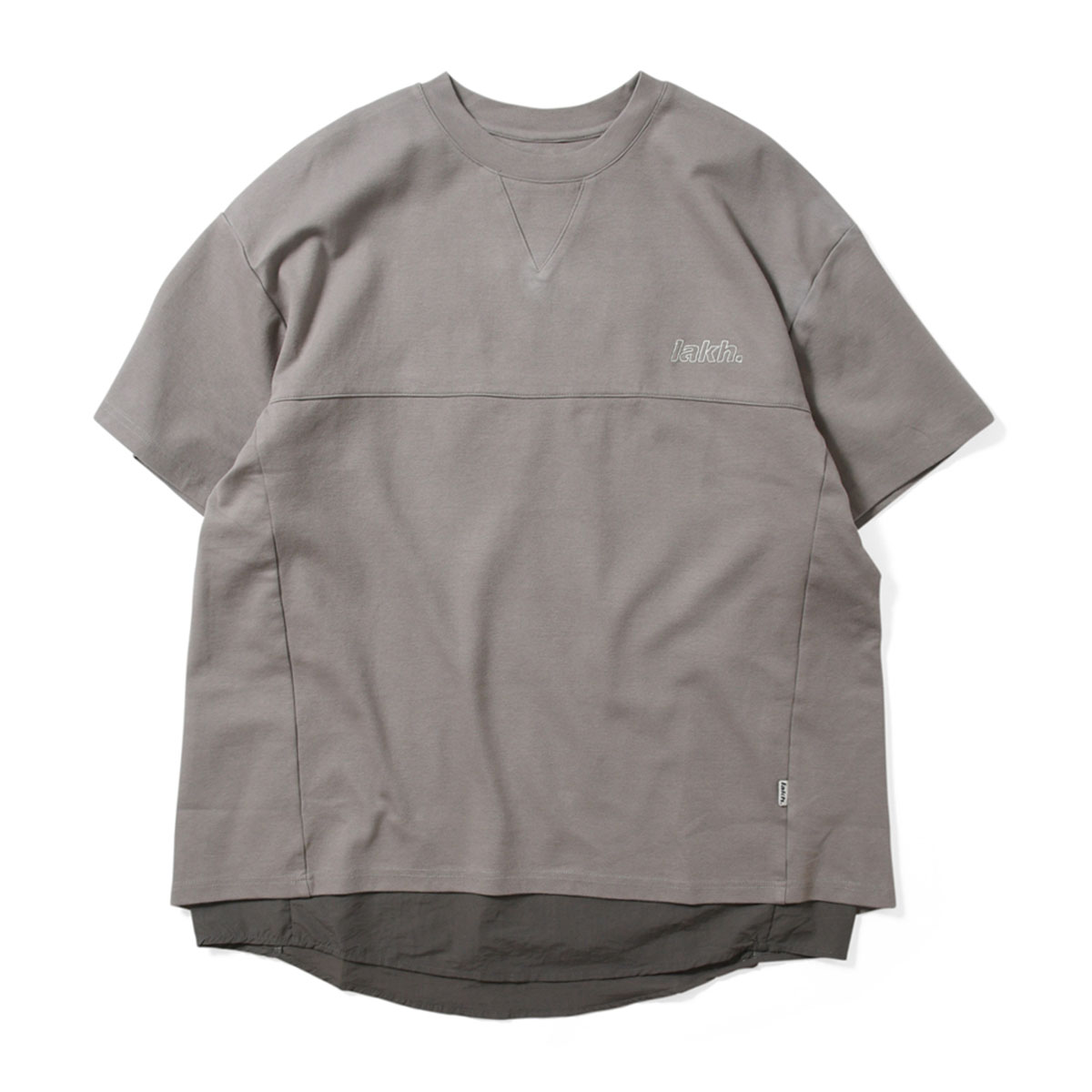 【関税込】 半袖 Tシャツ - リード グレー LAKH ラク GENERAL LAYER SIDE SLIT TEE 半袖Tシャツ GREY