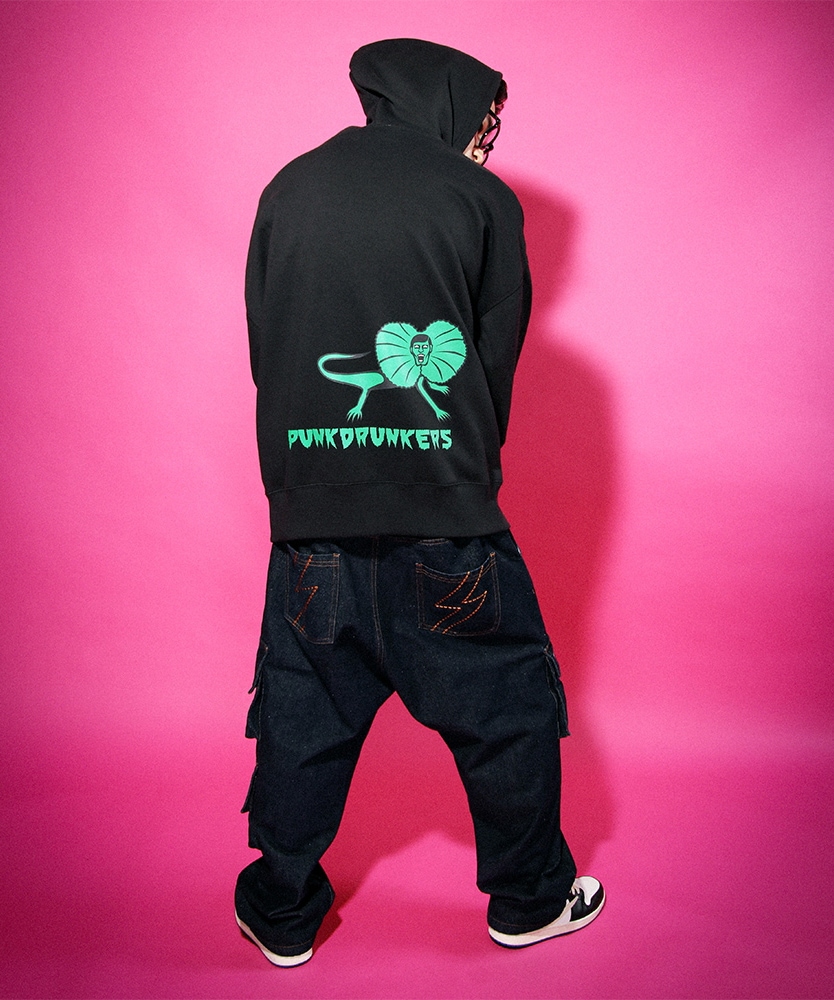 PUNK DRUNKERS パンクドランカーズ エリマキトカゲBIGパーカ PDS-24188