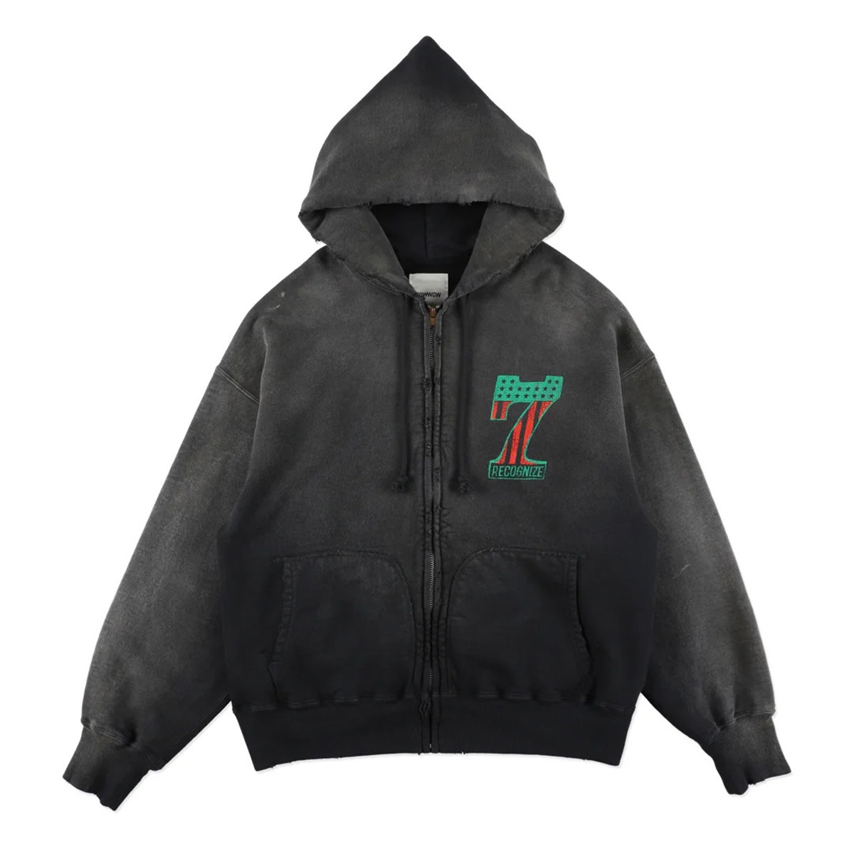 RECOGNIZE レコナイズ #7 VINYL ZIP HOODIE AGED ジップフーディー