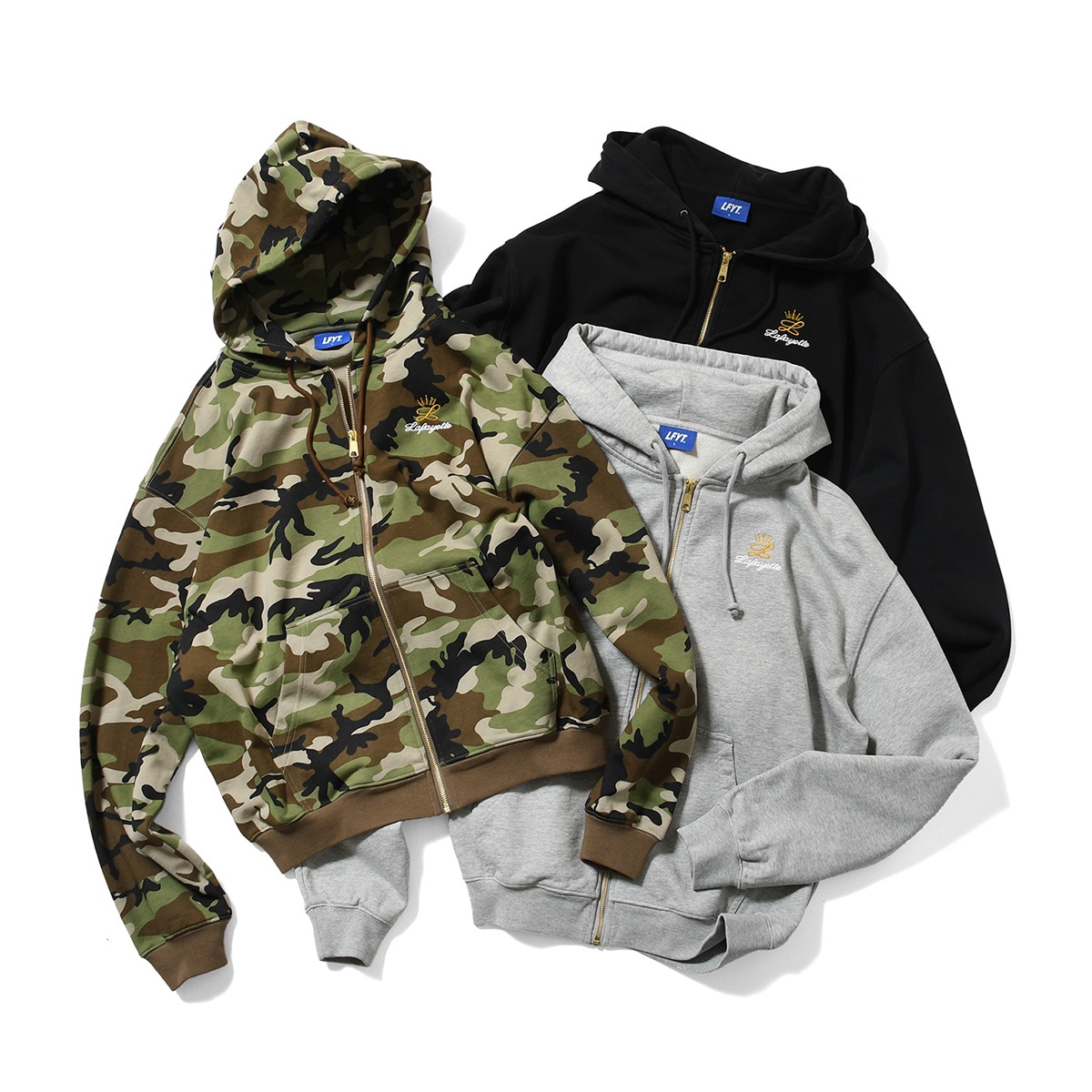 LFYT エルエフワイティー GOLD L LOGO ZIP HOODIE フルジップパーカー