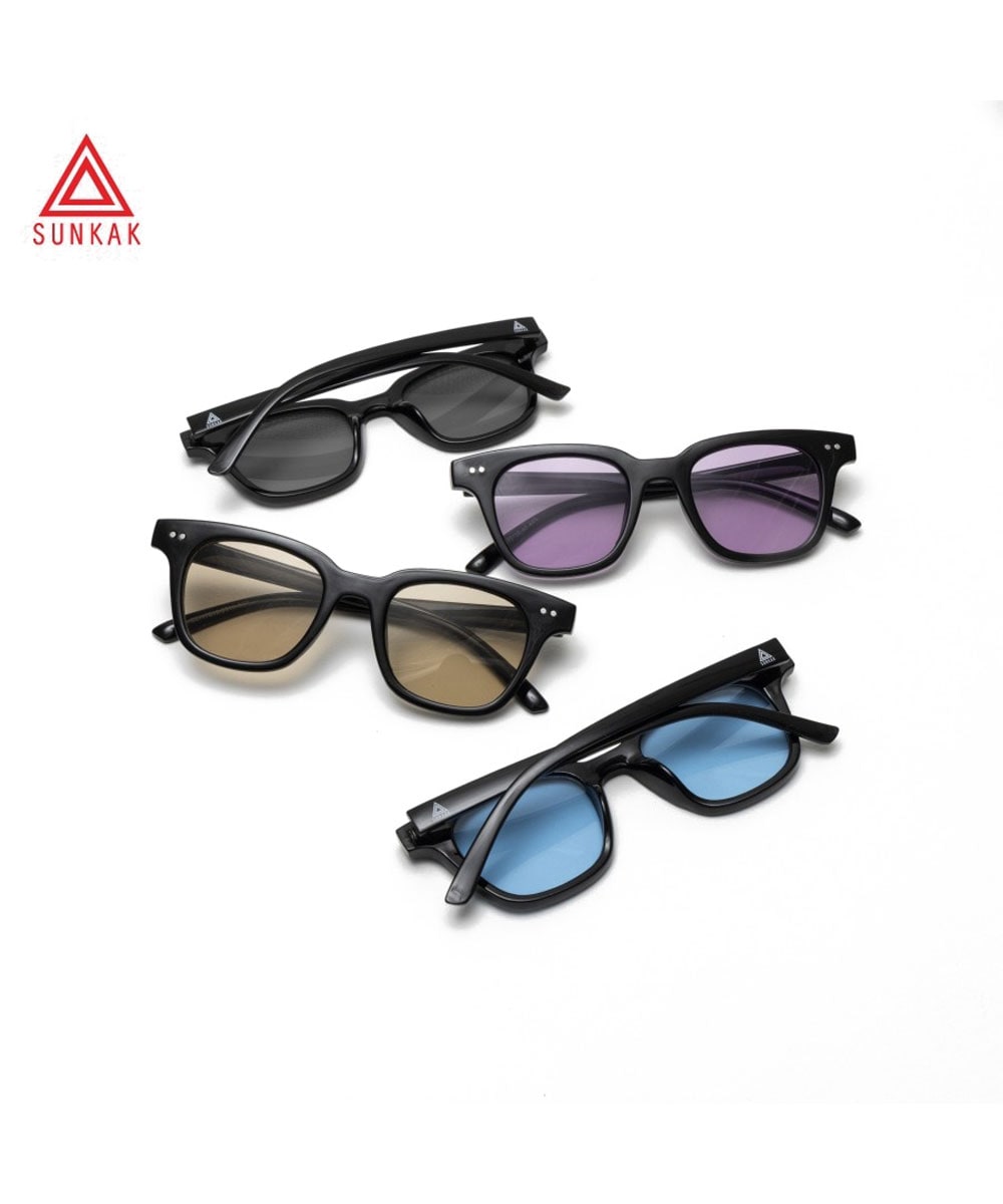 SUNKAK サングラス SUNKAK サンカク TYPE2 SHINY BLACK LIGHT SMOKE サングラスの