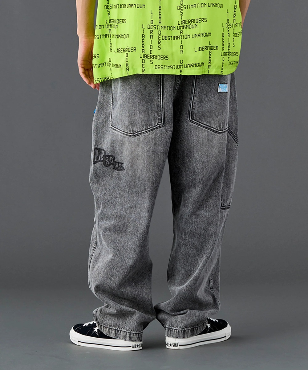 Liberaiders リベレイダーズ DAMAGED DENIM SARROUEL PANTS サルエル