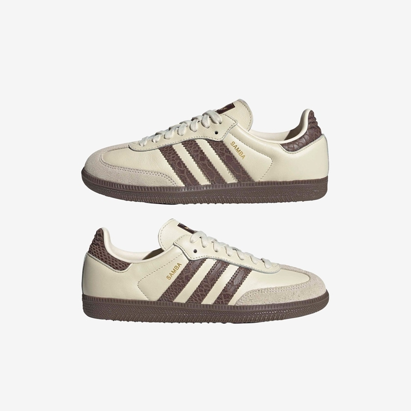 adidas アディダス SAMBA OG W ｸﾘｰﾑﾎﾜｲﾄ/ｱｰｽｽﾄﾚｰﾀ スニーカー IH3980の