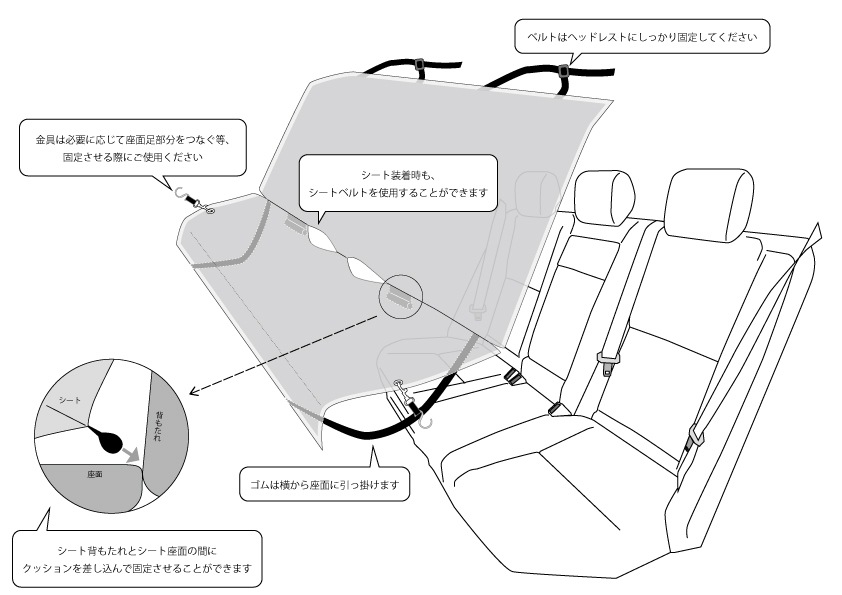 Animal Basics Waterproof Seat Cover��2���� ���˥ޥ�١����å������������ץ롼�ե����ȥ��С�