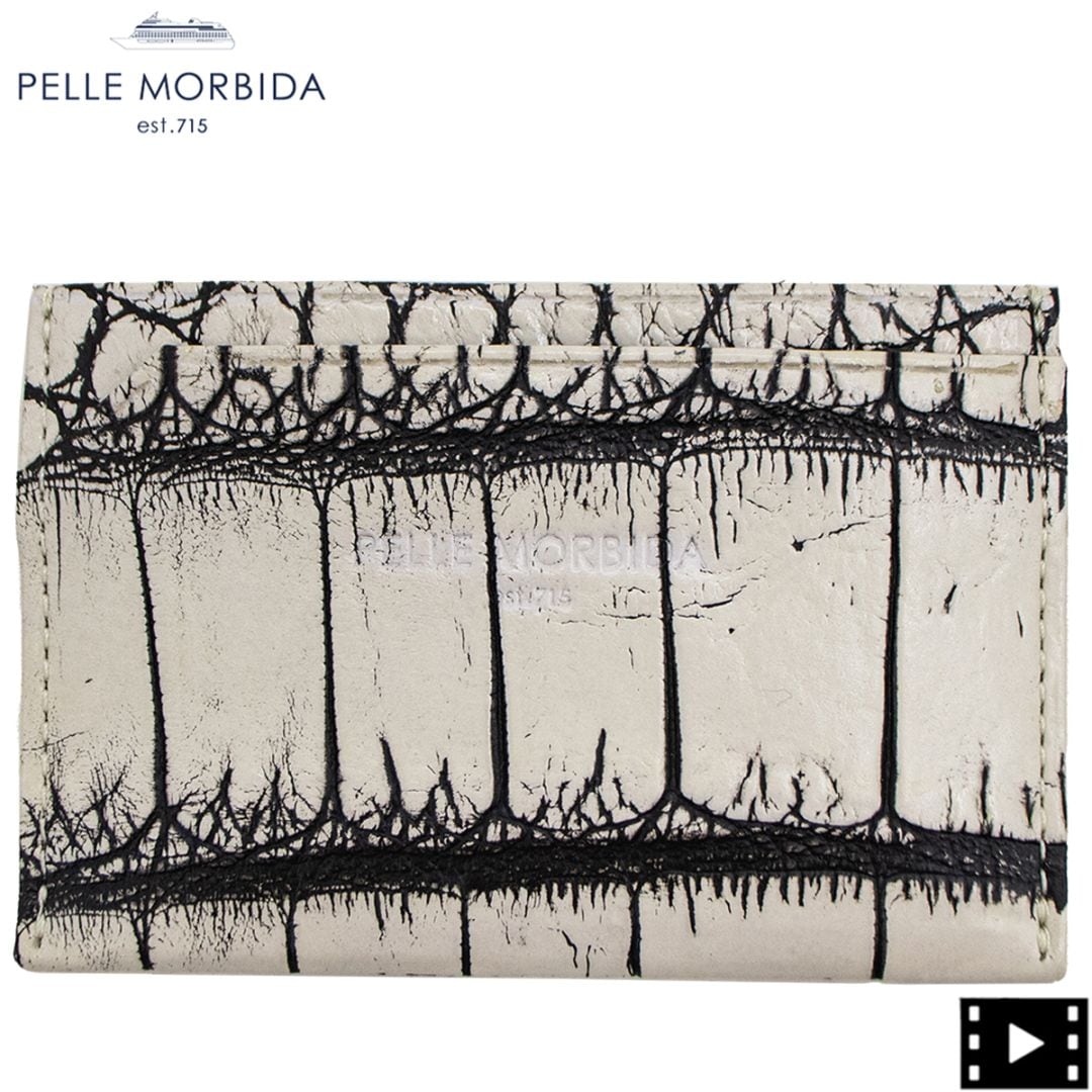ペッレモルビダ カードケース クロコダイルレザー パスケース PELLE MORBIDA PMO-CRS009 VAN （バニラ）　