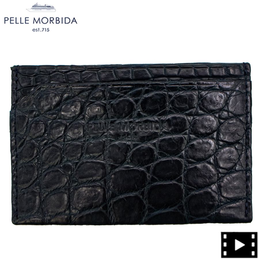 ペッレモルビダ カードケース クロコダイルレザー パスケース PELLE MORBIDA PMO-CRS009 NVY （ネイビー）　