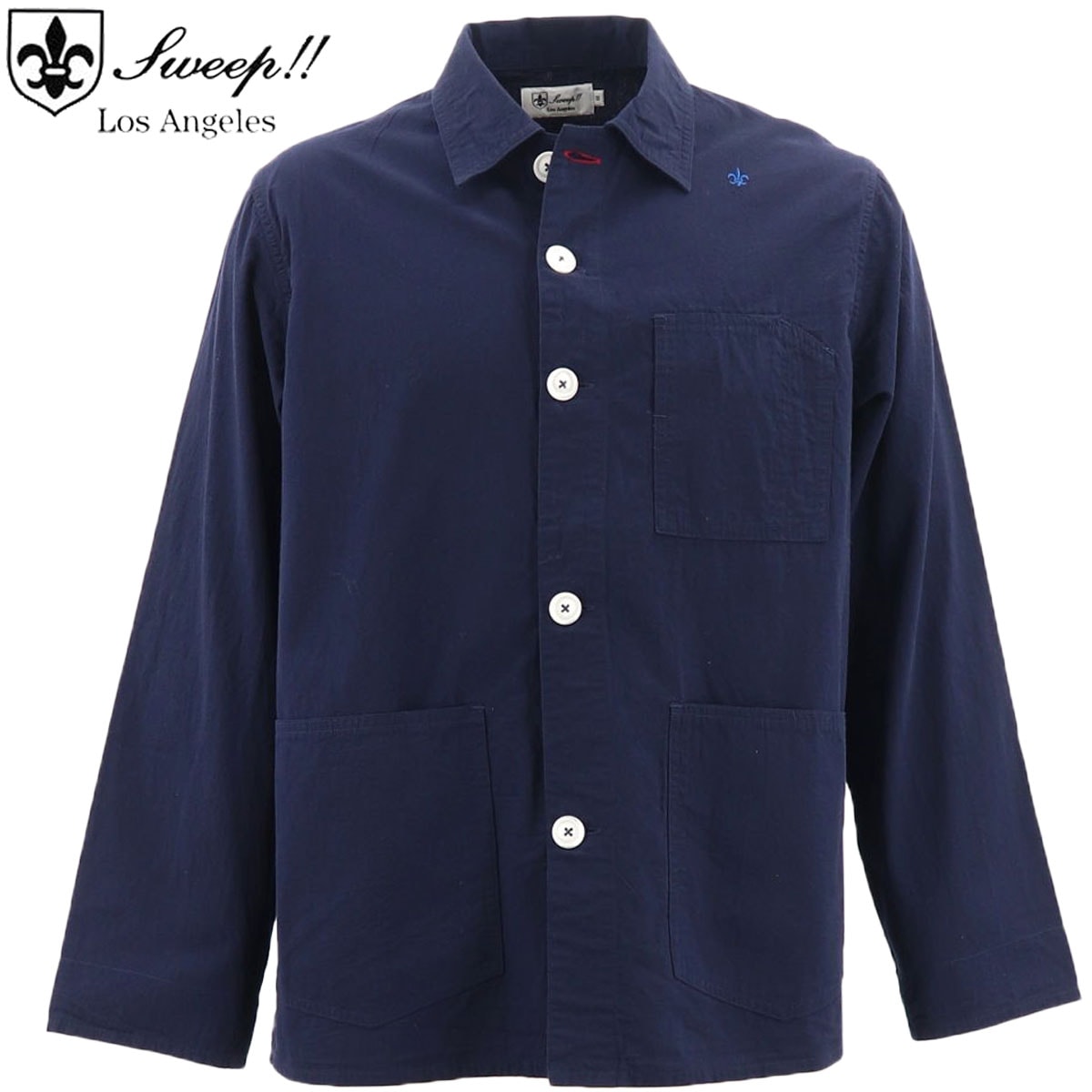 【セール 半額以下】スウィープ ロサンゼルス Sweep!! LosAngeles メンズ オーガニックコットン カバーオール NAVY SL100001 SWP (ネイビー）【返品交換不可】
