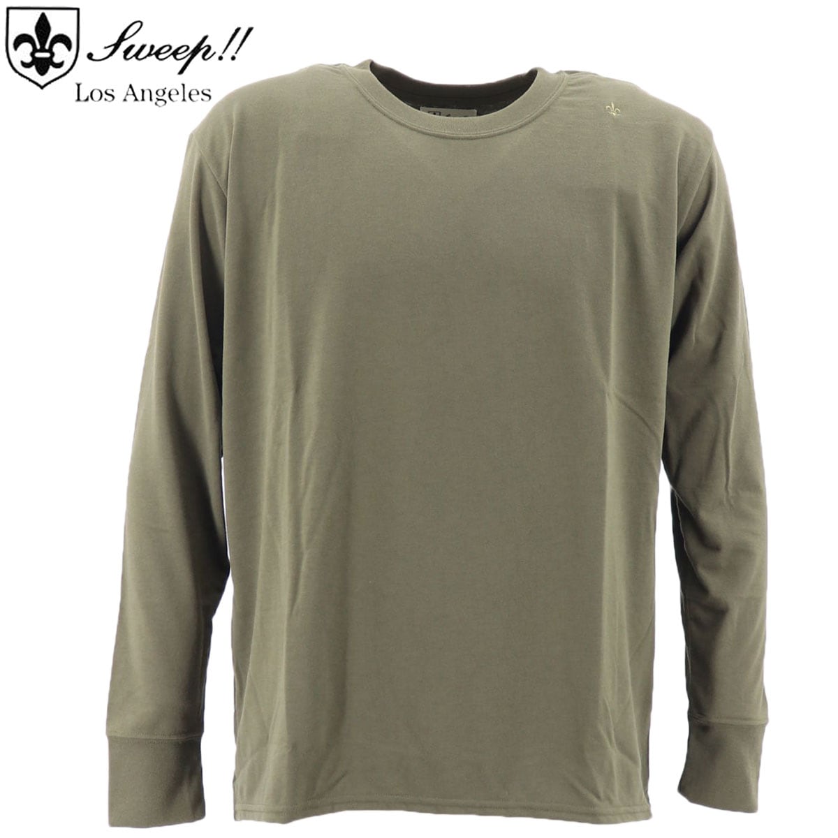 【セール】スウィープ ロサンゼルス ロンT メンズ 吸水速乾 クルーネック Tシャツ Sweep!! LosAngeles KHAKI SL150002 SWP (カーキ）【返品交換不可】