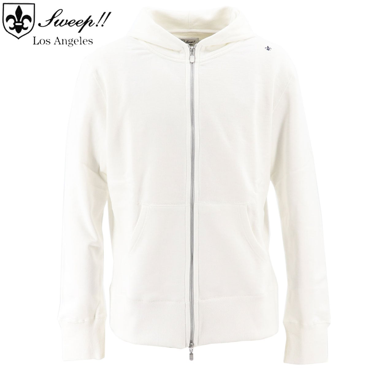 【セール 半額以下】スウィープ ロサンゼルス パーカー メンズ ジップアップ パーカー Sweep!! LosAngeles WHITE ZIP UP PARKER / SL180001 SWP （ホワイト）【返品交換不可】