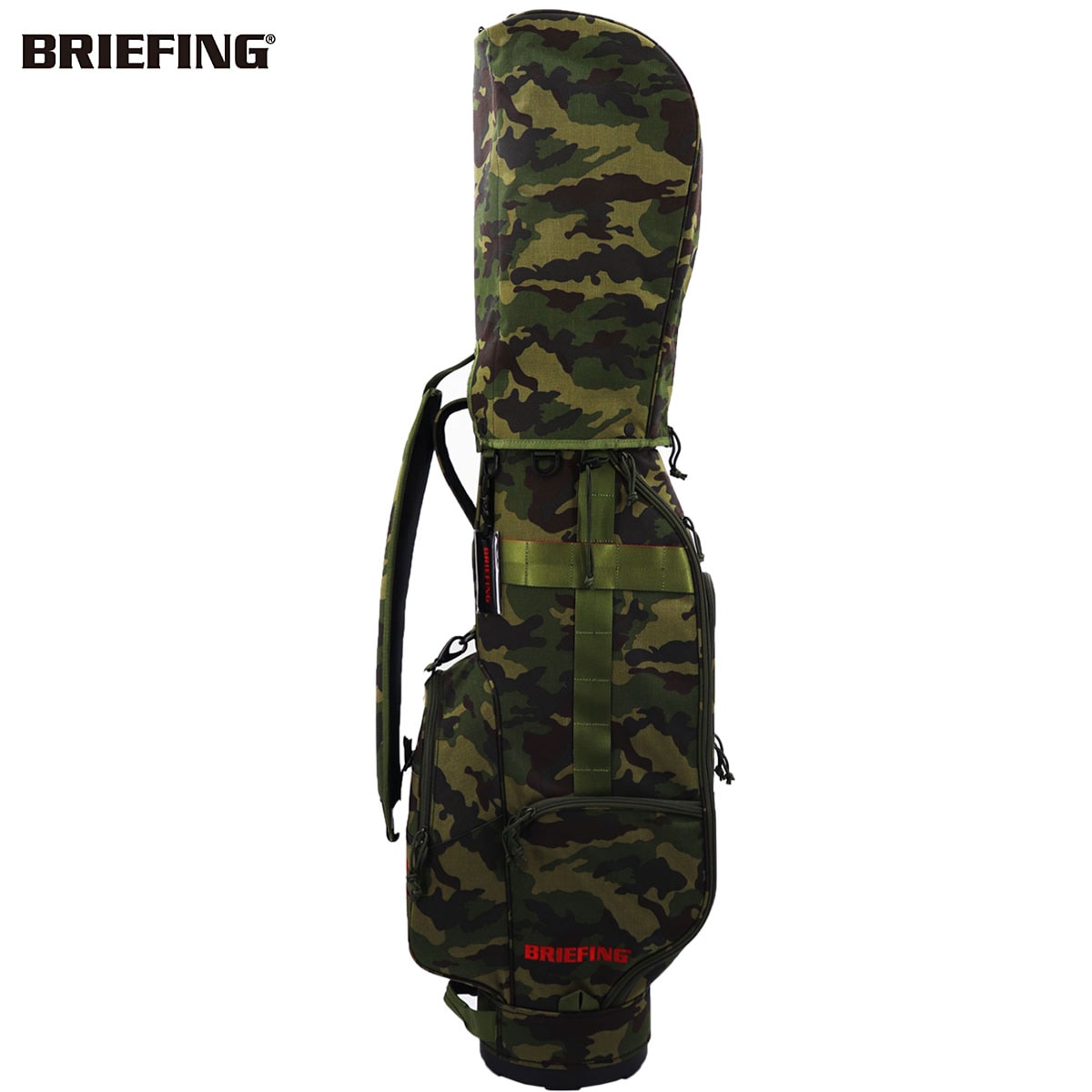 【セール】ブリーフィング ゴルフ キャディバッグ BRIEFING GOLF CR-8 VORTEX CANVAS SERIES BRG211D43 BRG 161 GREEN CAMO（グリーン）　【返品交換不可】