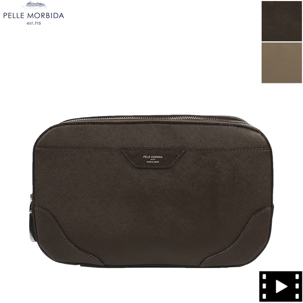 【セール 半額以下】ペッレモルビダ ポーチ CAPITANO キャピターノ 型押しレザー 2ルーム ポーチ PELLE MORBIDA PMO-CA012 PMO【返品交換不可】