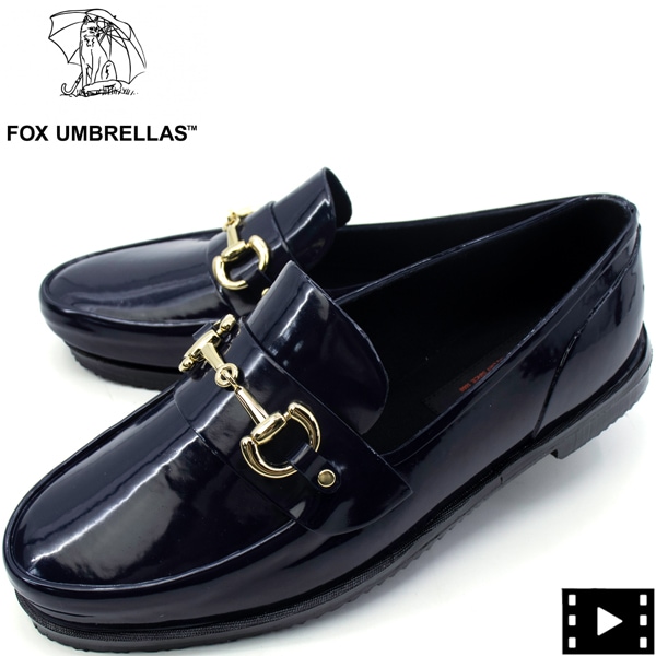 フォックスアンブレラズ シューズ メンズ レインシューズ ビットローファー FOX UMBRELLAS SS22-02M FOX BIT LOAFERS ENAMEL NAVY 