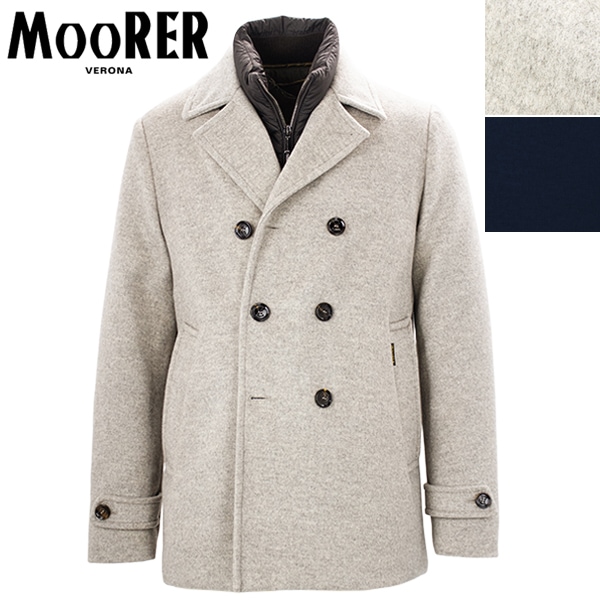 ムーレー コート メンズ カシミヤ混ウール グースダウン ピーコート MOORER BOLGI-LE MRE 81704 