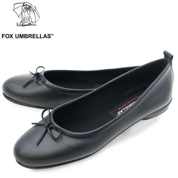【セール】フォックスアンブレラズ シューズ レディース レイン バレエシューズ FOX UMBRELLAS 08W VALLET SHOES FOX BLACK【返品交換不可】