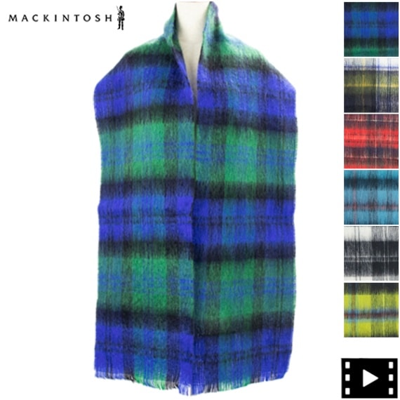 【セール 半額以下】マッキントッシュ マフラー ウール モヘヤ タータンチェック ストール MACKINTOSH ACC-033 MCT LC033STAJK 【返品交換不可】