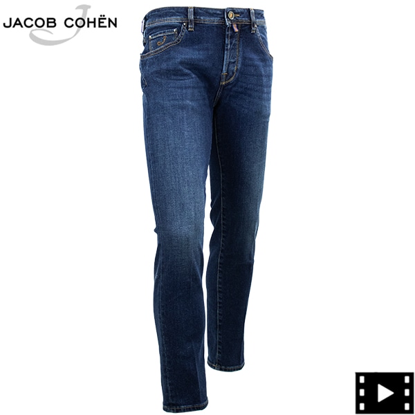 ヤコブコーエン デニム メンズ ストレッチ テーパードフィット デニム スコット JACOB COHEN SCOTT JCB J682 U Q E15 32 597D 秋冬新作