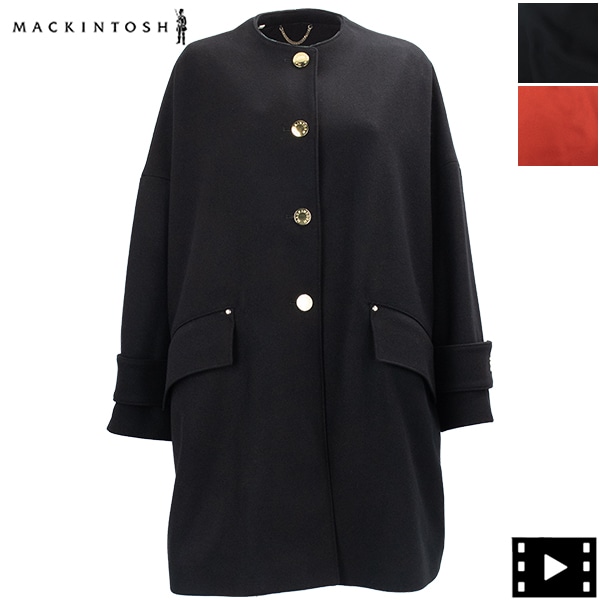 マッキントッシュ コート レディース ウール ハンビー ノーカラーコート MACKINTOSH NEW HUMBIE NO COLLAR MB MCT L232MO1133FL2K 2K01/BLACK 