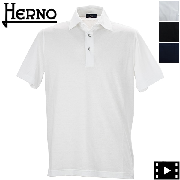 ヘルノ ポロシャツ メンズ コットン マーセライズ HERNO JPL00115U HER M.POLO SHIRT 春夏新作