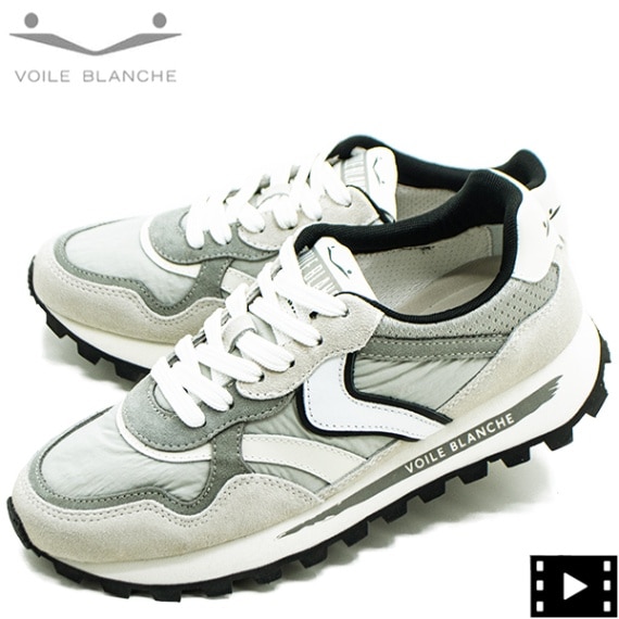 【セール】ボイルブランシェ スニーカー メンズ レザー ナイロン スエードローカットスニーカー VOILE BLANCHE QWARK HYPE MAN VBC 2018314 2B95【返品交換不可】
