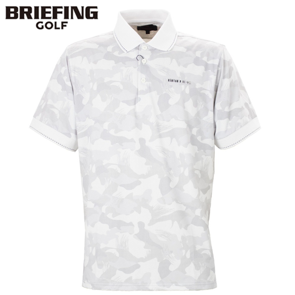 ブリーフィング ゴルフ ウェア メンズ カモフラージュ ポロ リラックス フィット BRIEFING GOLF MS CAMOUFLAGE POLO RELAXED FIT BRG241M66 BRG 000 WHITE 春夏新作