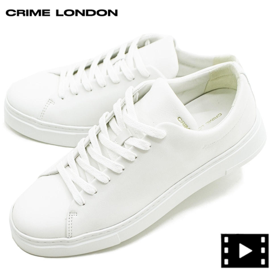 クライムロンドン スニーカー メンズ イタリアンカーフレザー ローカットスニーカー CRIME LONDON MINIMAL CML 12580AA5/N 10