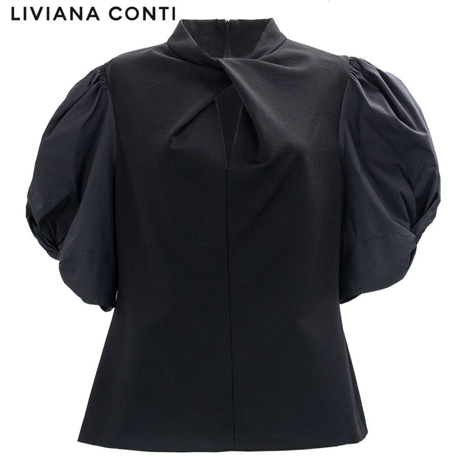 【セール】リビアナコンティ ブラウス レディース バルーン袖 ブラウス LIVIANA CONTI F5SI12 LVC Y69-0 春夏新作【返品交換不可】