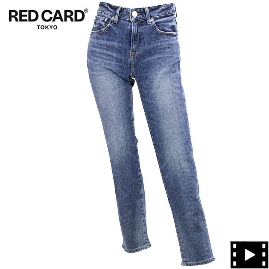 レッドカード トーキョー デニム レディース ストレッチ テーパードデニム カジュアル RED CARD TOKYO 35th Anniv. Casual RED 26W100 akira - Mid Used 春夏新作