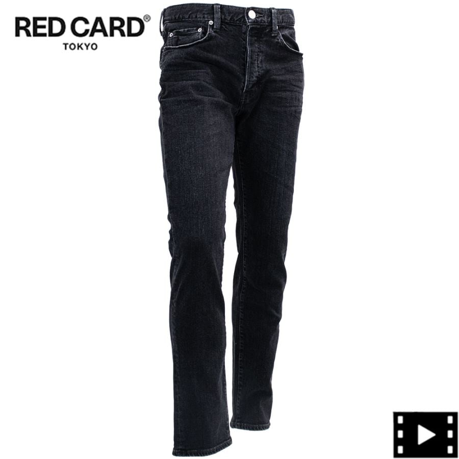 レッドカード トーキョー デニム メンズ ストレッチ スリムテーパード リズム RED CARD TOKYO Rhythm RED Stoned Clean Blk 秋冬新作