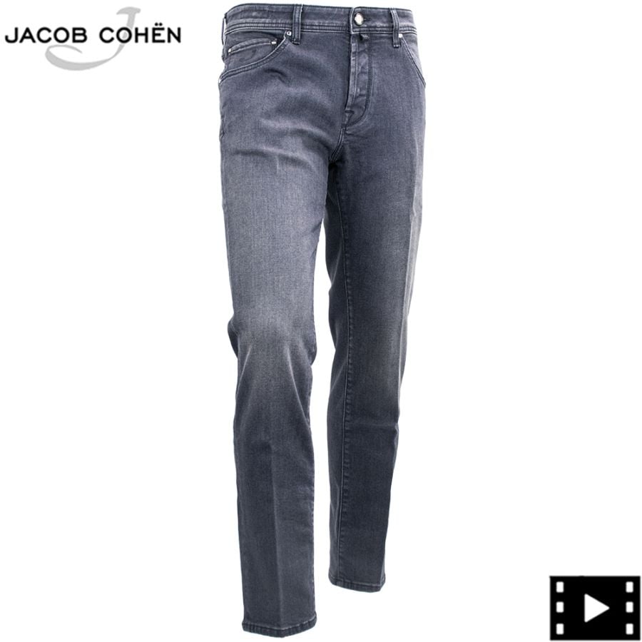 JACOB COHEN グレー ストレートデニム ストレッチ メンズブランド,J,JACOB COHEN（ヤコブコーエン