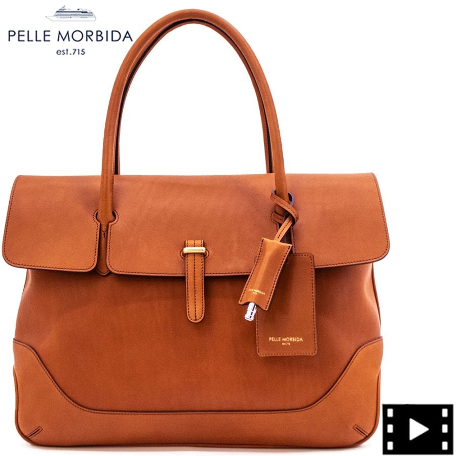 美品 PELLE MOLBIDA フラップ ボストンバッグ キャンバス ブラウン 美品 PELLE MOLBIDA フラップ ボストンバッグ キャンバス