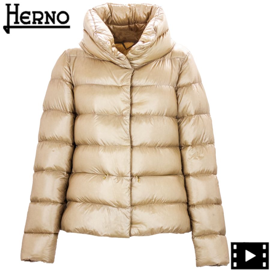定価13万 HERNO ボンディングスーパーライトコート ベージュ　40 定価13万 HERNO ボンディングスーパーライトコート ベージュ 40