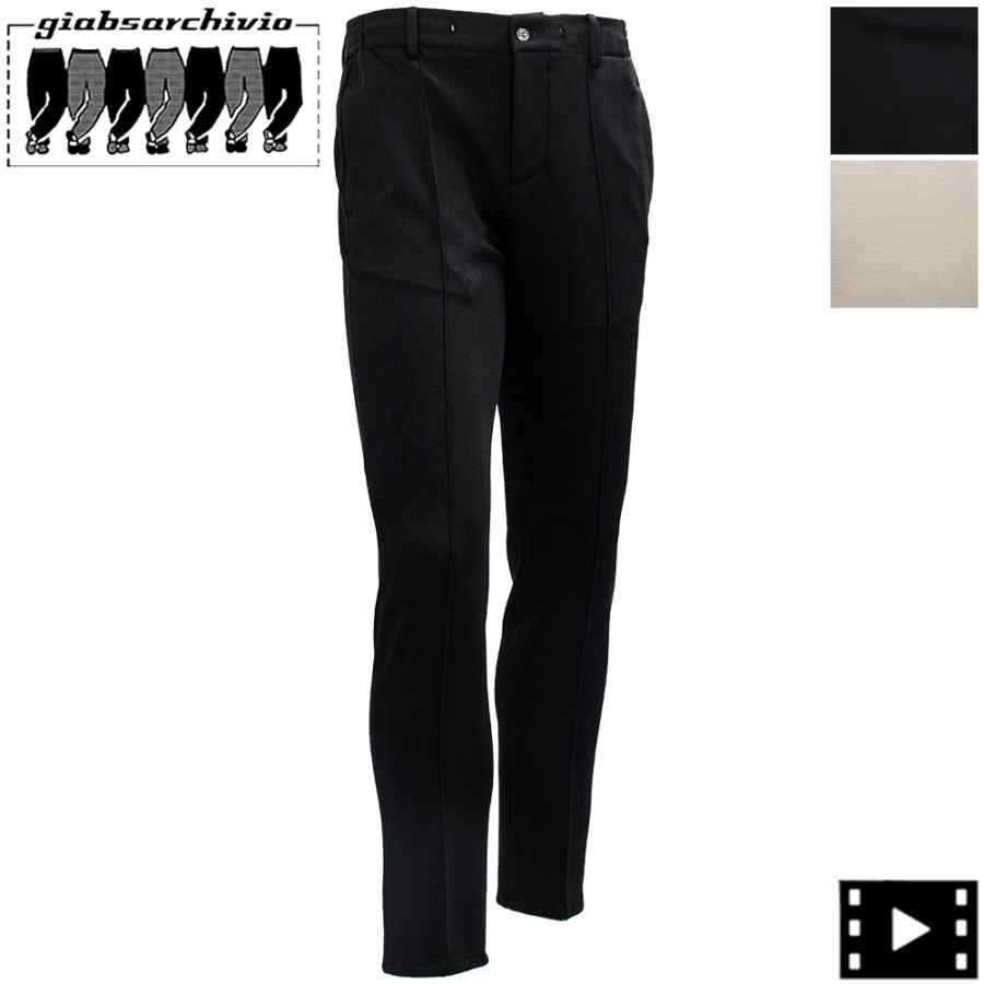 ジャブスアルキヴィオ パンツ メンズ トロジャージー クリースステッチ テーパードパンツ マサッチョ giabsarchivio MASACCIO GBS M1-A5636 90 秋冬新作