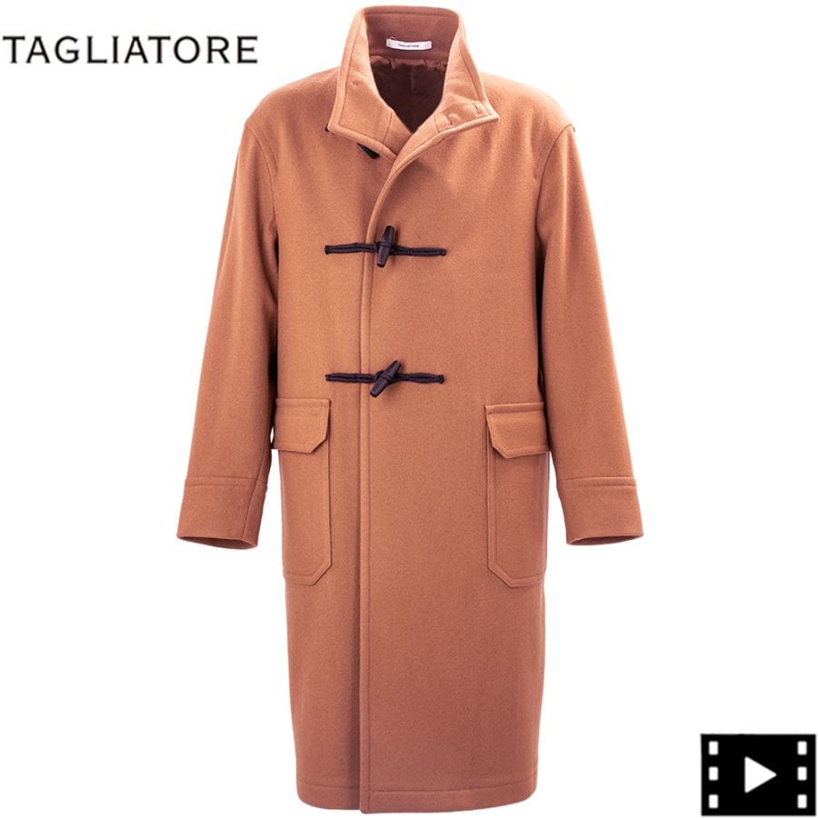 【美品】TAGLIATORE ウールモヘヤ タイロッケンコート 48 TAGLIATORE/タリアトーレ (P)BALDWIN タイロッケンコート