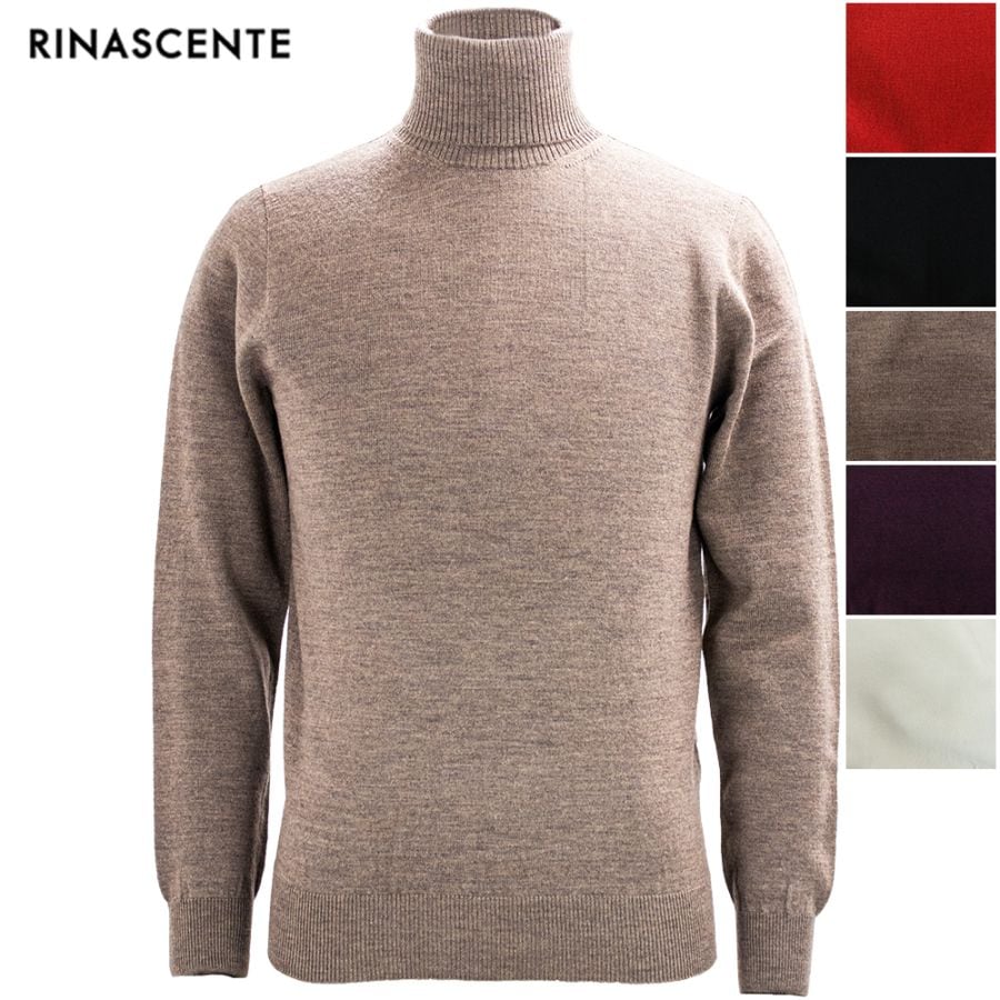 リナシェンテ セーター メンズ キャッシュウール タートルネック ハイゲージ ニットセーター RINASCENTE 154-60006R RST 秋冬新作
